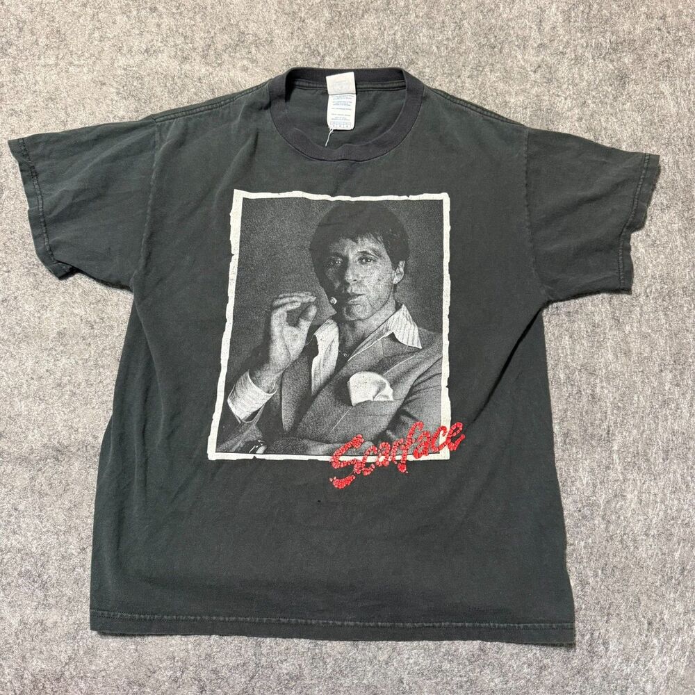 Vintage 2000 Scarface Tony Montana Cigar Promo T shirt Delta Pro Weight Size M